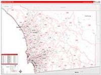 San Diego, Ca Carrier Route Wall Map
